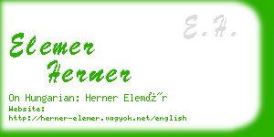elemer herner business card